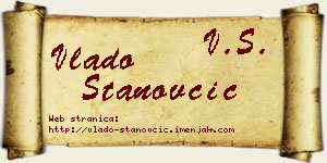 Vlado Stanovčić vizit kartica